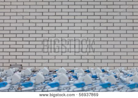 Row of shopping carts