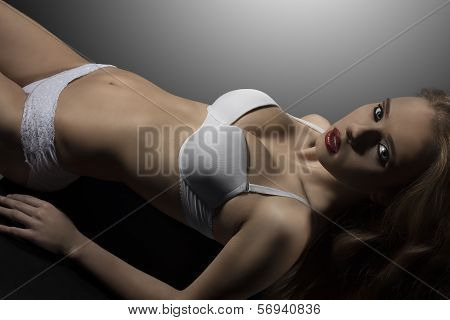 Sexy Woman With White Lingerie