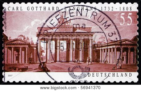Postage Stamp Germany 2007 Brandenburg Gate