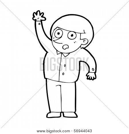 cartoon man asking question