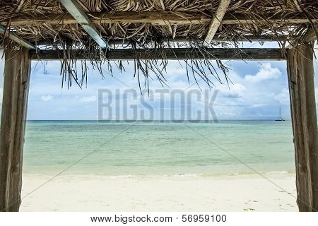 Beautiful tropical beach on a sunny day
