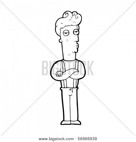 cartoon unimpressed man