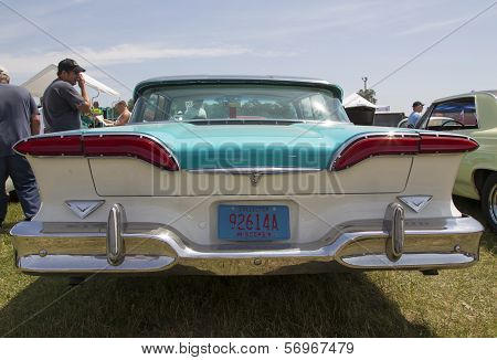1958 Blue Edsel Citation Rear View