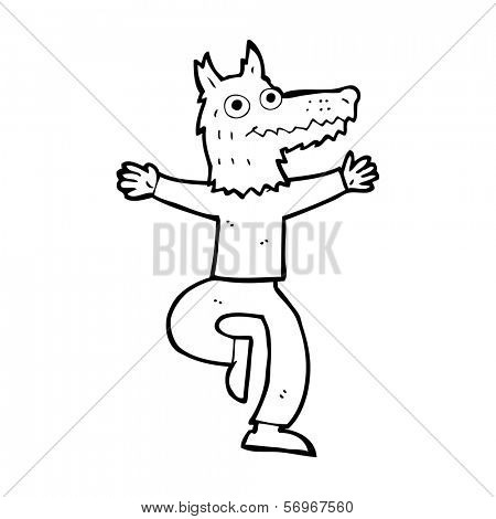 cartoon wolf man