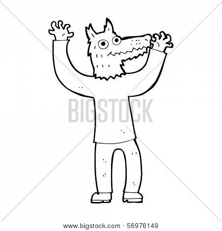 cartoon wolf man