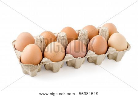 eggs in cardboard tray