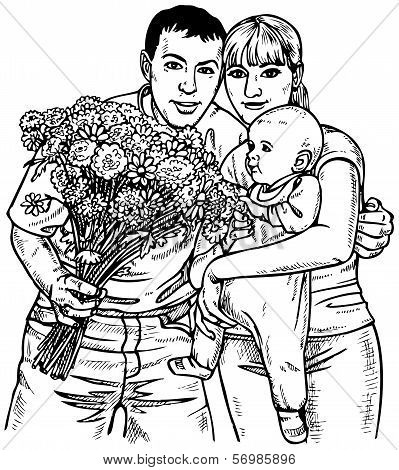 Family And Flowers