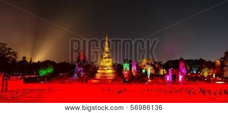 Ayutthaya Ligth & Sound Presentation And Thai Historical Acting On Dec 7-16, 2012
