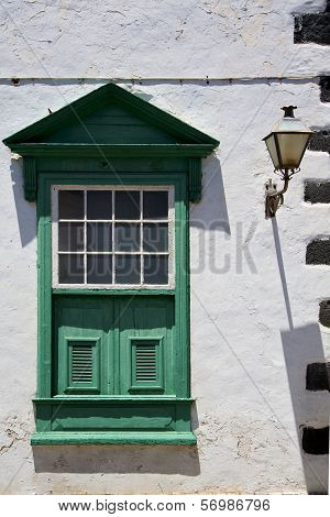 Street Lamp Lanzarote Abstract  Window   Green In The W
