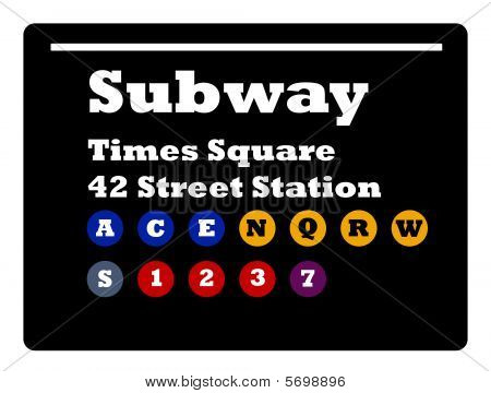 Segno della metropolitana di Times Square