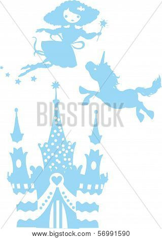 Fantasy silhouettes set
