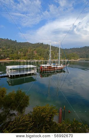Moored Yacht