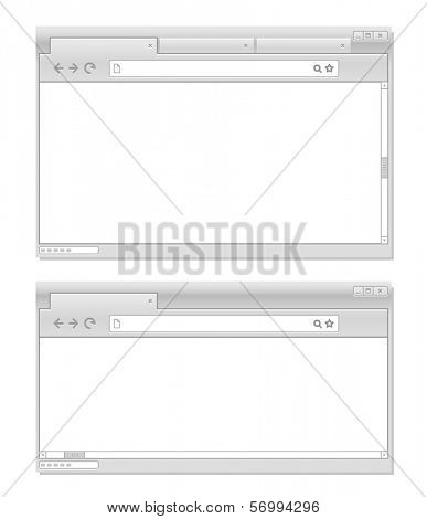 Web browser windows template. Ready for a content