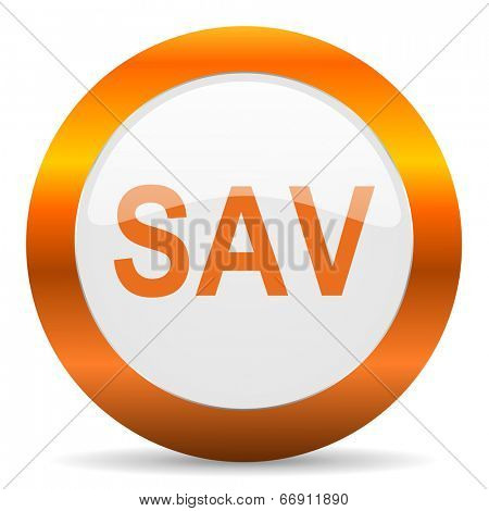 sav computer icon on white background