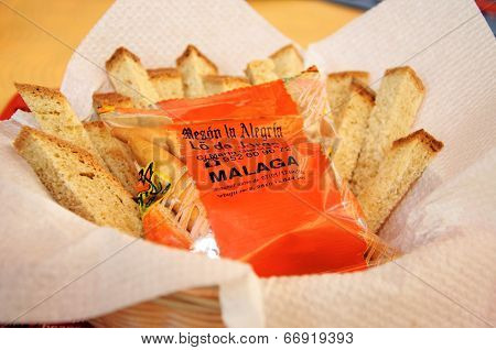 Bread in basket, Spain.