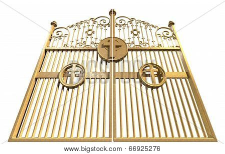 Heavens Golden Gates Isolated