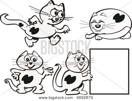 Sjove tegneserie kat