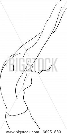 Silhouette of dancer