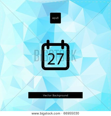Abstract vector light blue polygonal background.