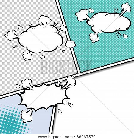 comic template Vector.