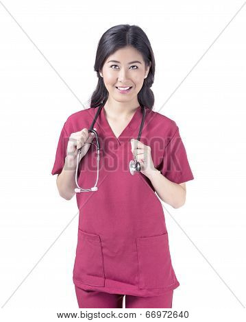 Young Nursing Professional Holding a Stethoscope