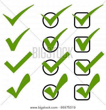 Set Of Green Checks