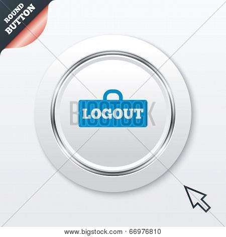 Logout sign icon. Log out symbol. Lock.