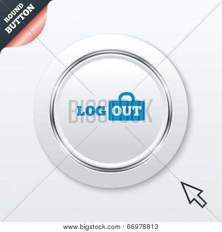Logout sign icon. Log out symbol. Lock.