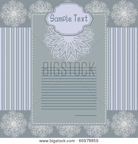 Card with template for your text