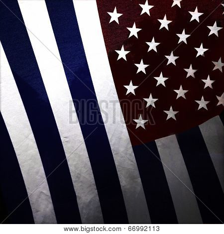 Instagram filtered image of reverse / inverse color American Flag for 4th of July, Memorial Day, Flag Day