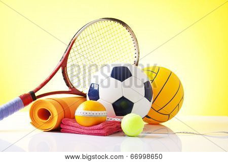 symbol of healthy physical activity isolated on white