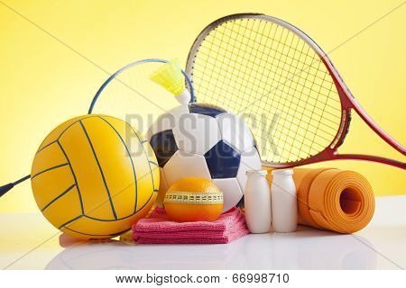 symbol of healthy physical activity isolated on white