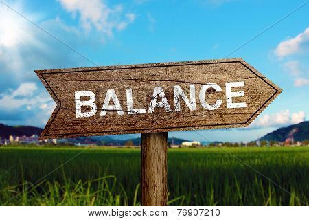 Balance Road Sign