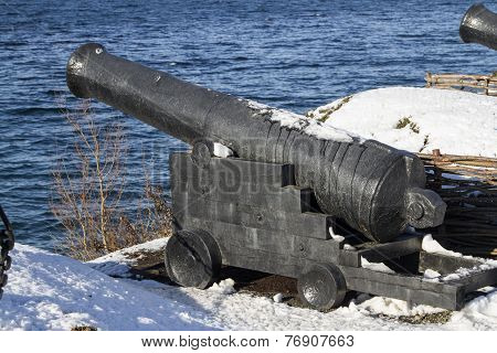 Artileriyskoe Instrument Of The 19Th Century, Standing On The Slope Of The Shore Batteries