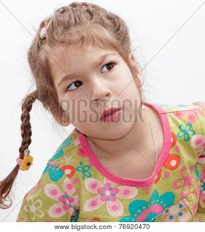 Small Child Looks Away