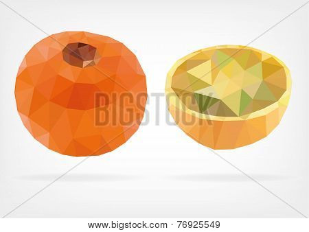 Low Poly Lulo or Naranjilla fruit