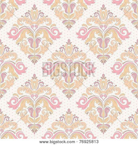 Damask Seamless Vector Pattern. Orient Background