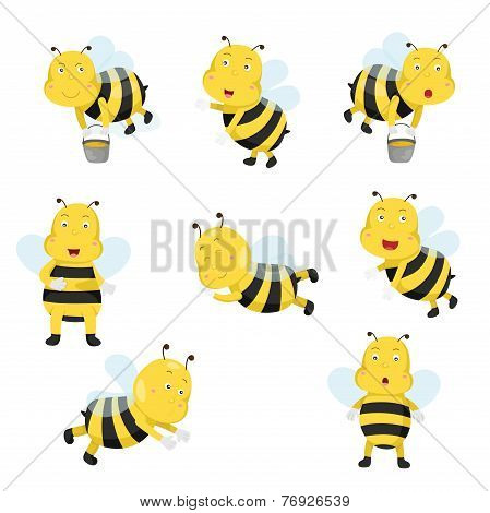 Illustrator of bees funny cartoon