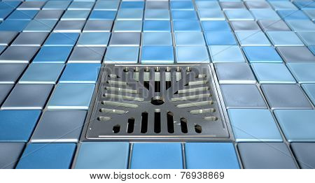 Shower Floor Drain And Mosaics