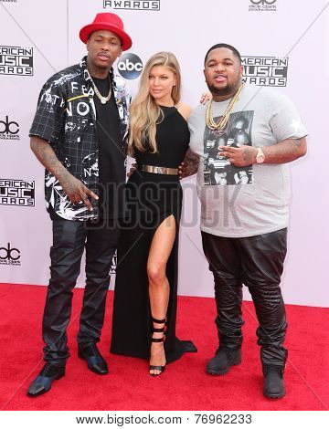 LOS ANGELES - NOV 23:  YG, Fergie, DJ Mustard at the 2014 American Music Awards - Arrivals at the Nokia Theater on November 23, 2014 in Los Angeles, CA