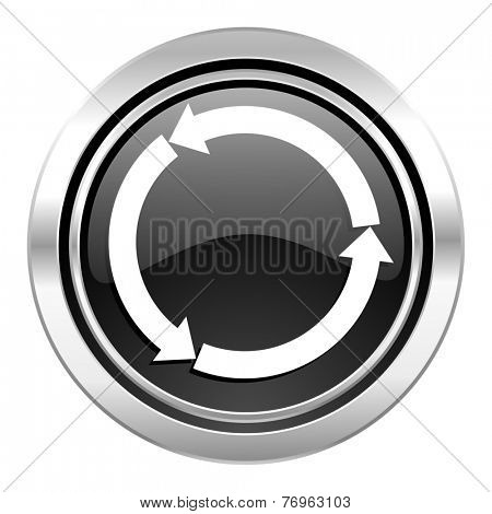 refresh icon, black chrome button, reload icon, black chrome button 