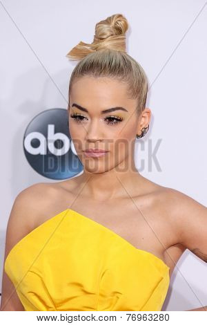 LOS ANGELES - NOV 23:  Rita Ora at the 2014 American Music Awards - Arrivals at the Nokia Theater on November 23, 2014 in Los Angeles, CA