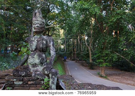 Thailand, Chiang Mai, Umong Temple ( Wat Umong ), Old Religious Staues