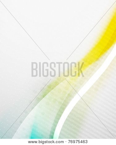 Abstract Background - Yellow shiny blurred wave, moden template