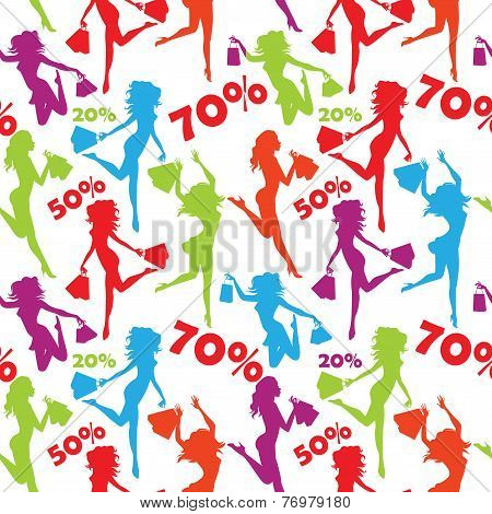 Sale seamless pattern