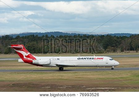 QantasLink Passenger Airliner Taxiing