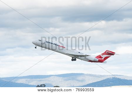 QantasLink Passenger Airliner Taking off