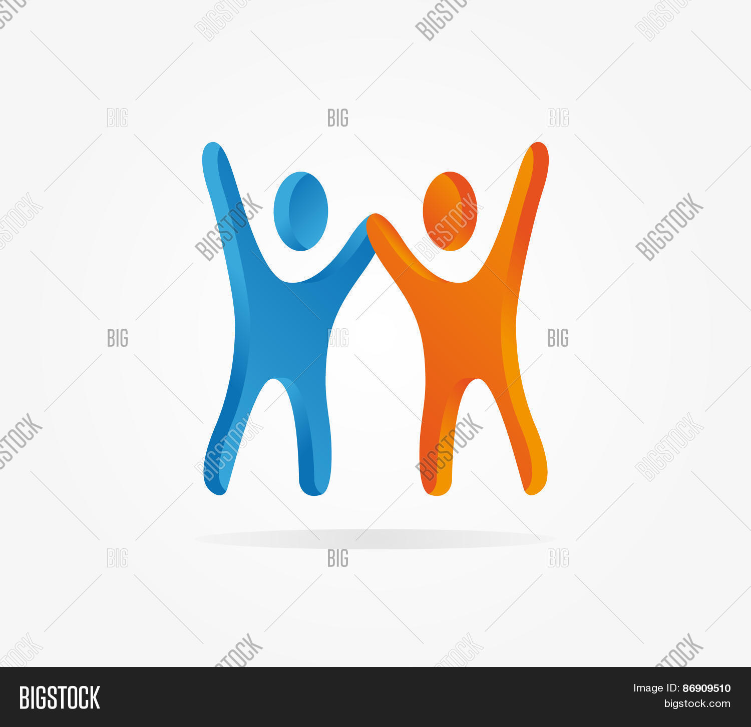 Silhouette Two People Vector & Photo (Free Trial) | Bigstock