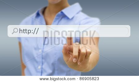 Businesswoman Internet concept