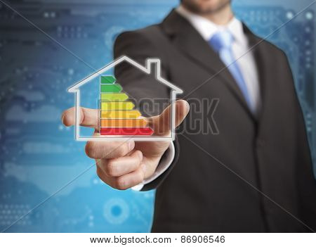 Businessman Ecohouse Concept